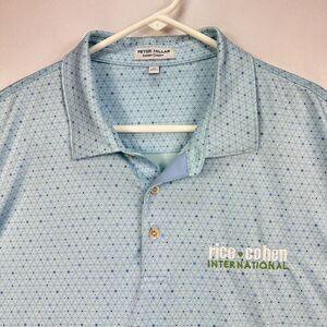 Peter Millar Summer Comfort Avon Performance Jersey Golf Polo Shirt Mens XL Blue